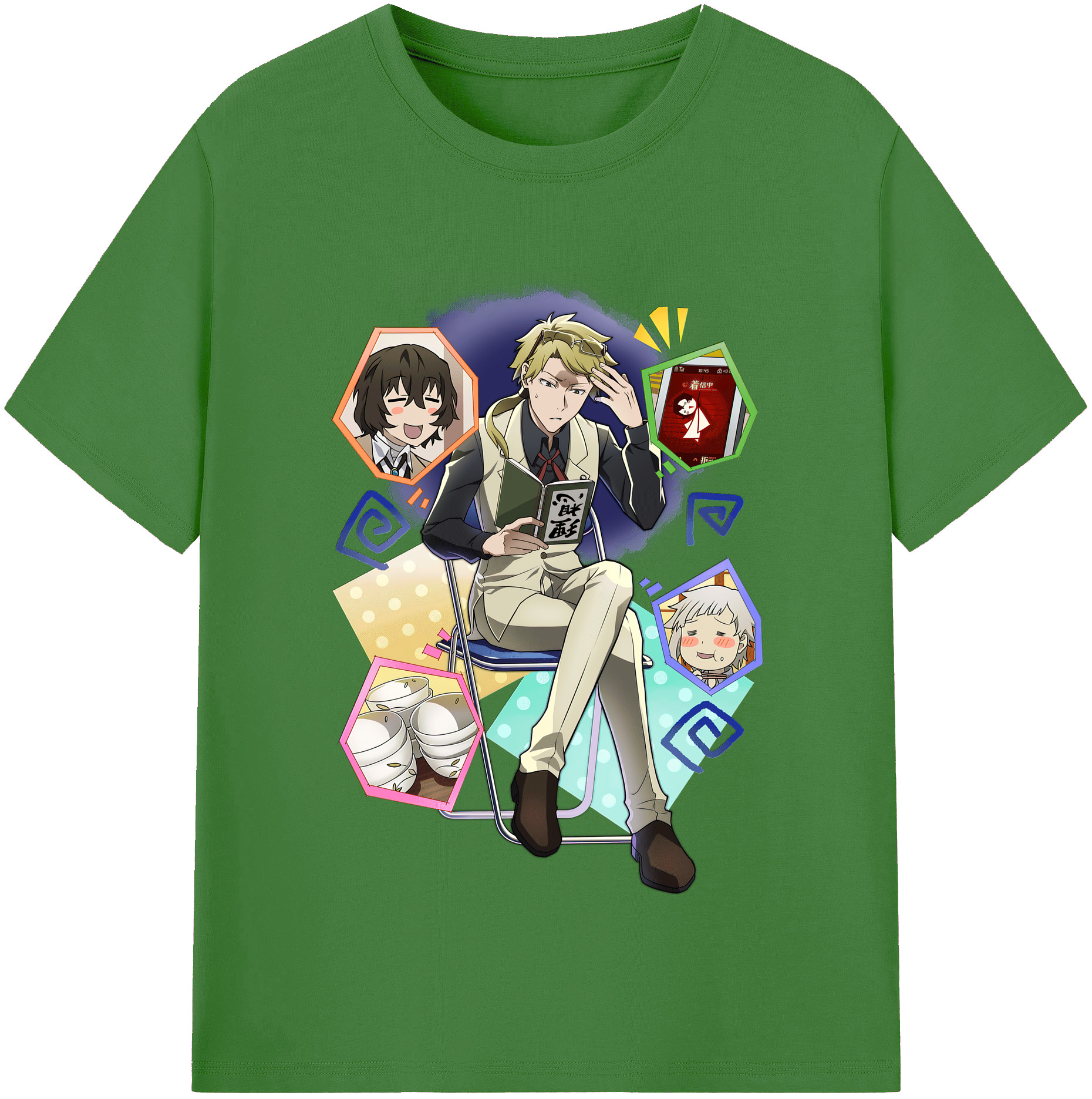 （画像用） 文豪ストレイドッグス Bungo Stray Dogs レディースカジュアルプリントTシャツ（綿100％）